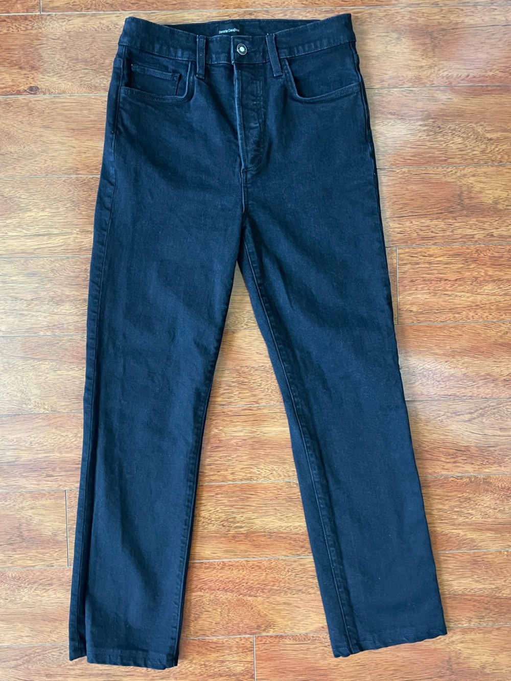 Favorite Daughter The Vivi High Rise Long Straight Black Jeans